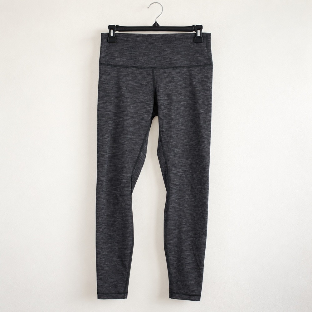 Lululemon Wunder Under High-Rise Tight 28 Space Dye Heathered Black Grey Size 8